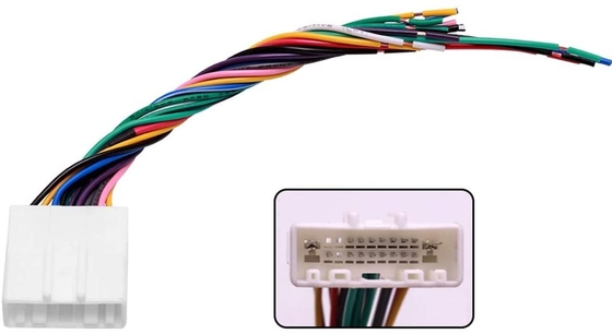 18AWG 4 Loa 16 Pin Đầu nối âm thanh nổi trên xe hơi Dây điện Khai thác
