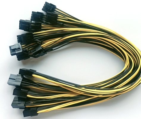 Dây nguồn 8 chân Dây điện PA66 dành cho nữ Cáp bọc 260mm cho ô tô