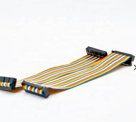 FPC Nữ Cáp linh hoạt PCB Màu sắc cầu vồng 2.0 2,54mm 60 Pin Dải băng phẳng